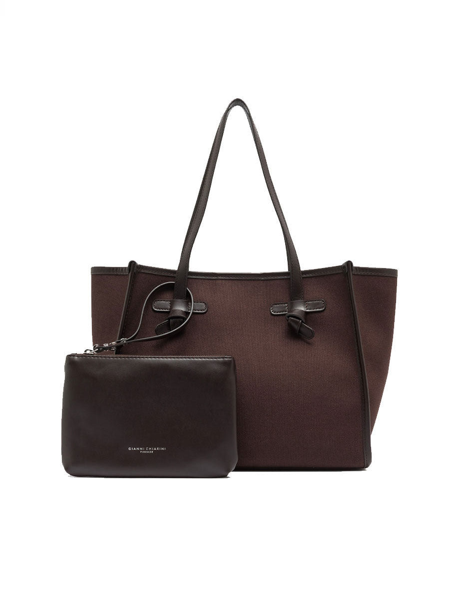 borsa marcella tessuto marrone scuro - gianni chiarini - shopper