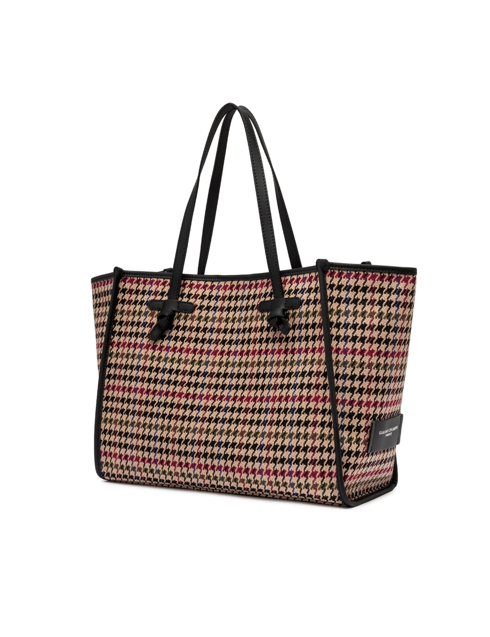 borsa marcella tessuto pied de poule - gianni chiarini - shopper