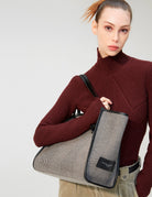 borsa marcella tessuto righe - Frida SRL
