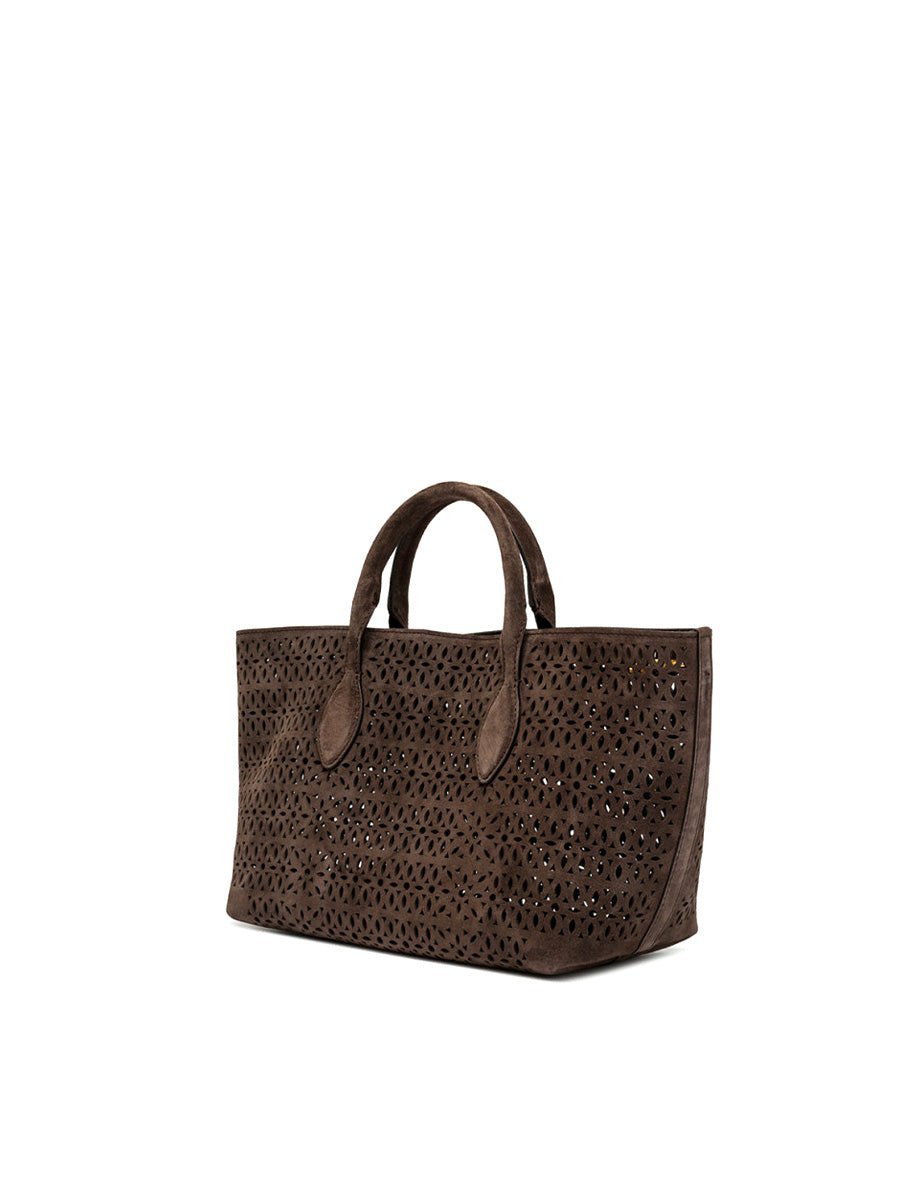 borsa mashup pelle moka - gianni chiarini - shopper