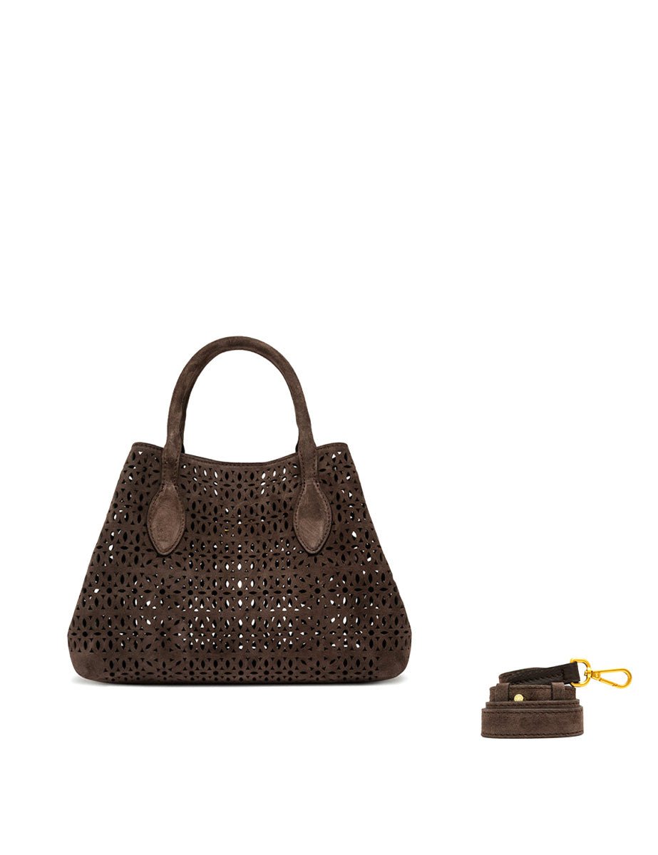 borsa mashup pelle moka - gianni chiarini - shopper
