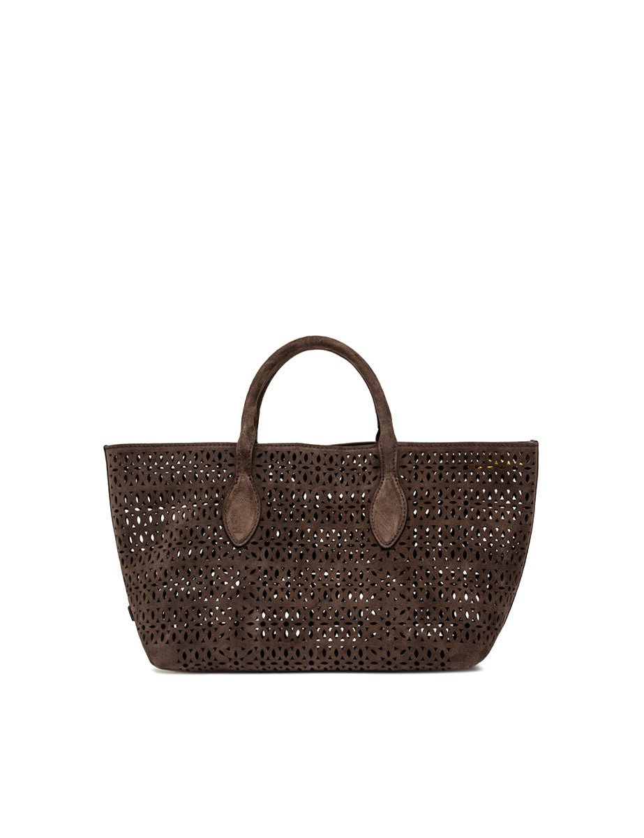 borsa mashup pelle moka - gianni chiarini - shopper