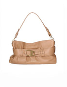 borsa moschettone big pelle caramel - my best bag - clutch