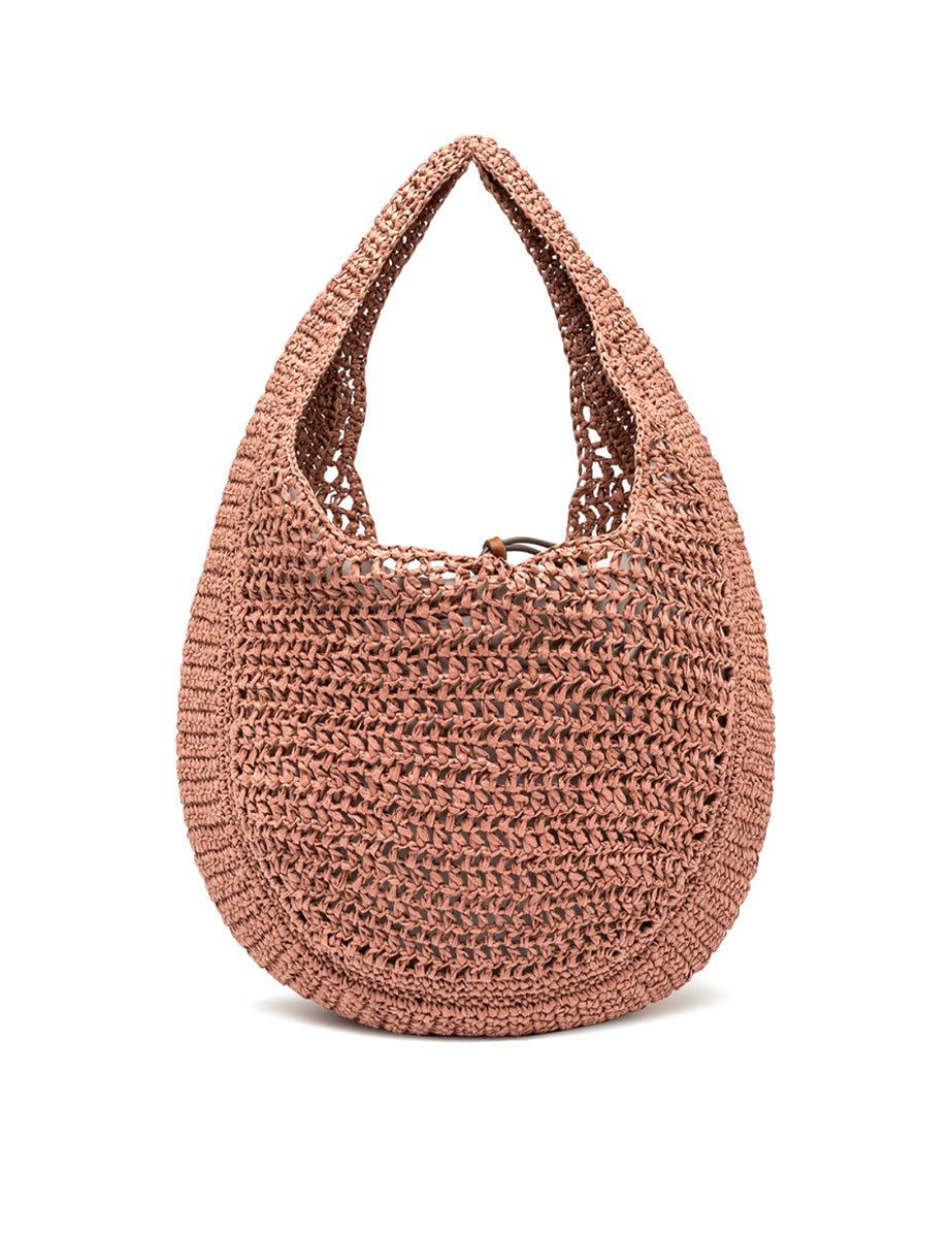 borsa nefeli crochet blush - gianni chiarini - shopper