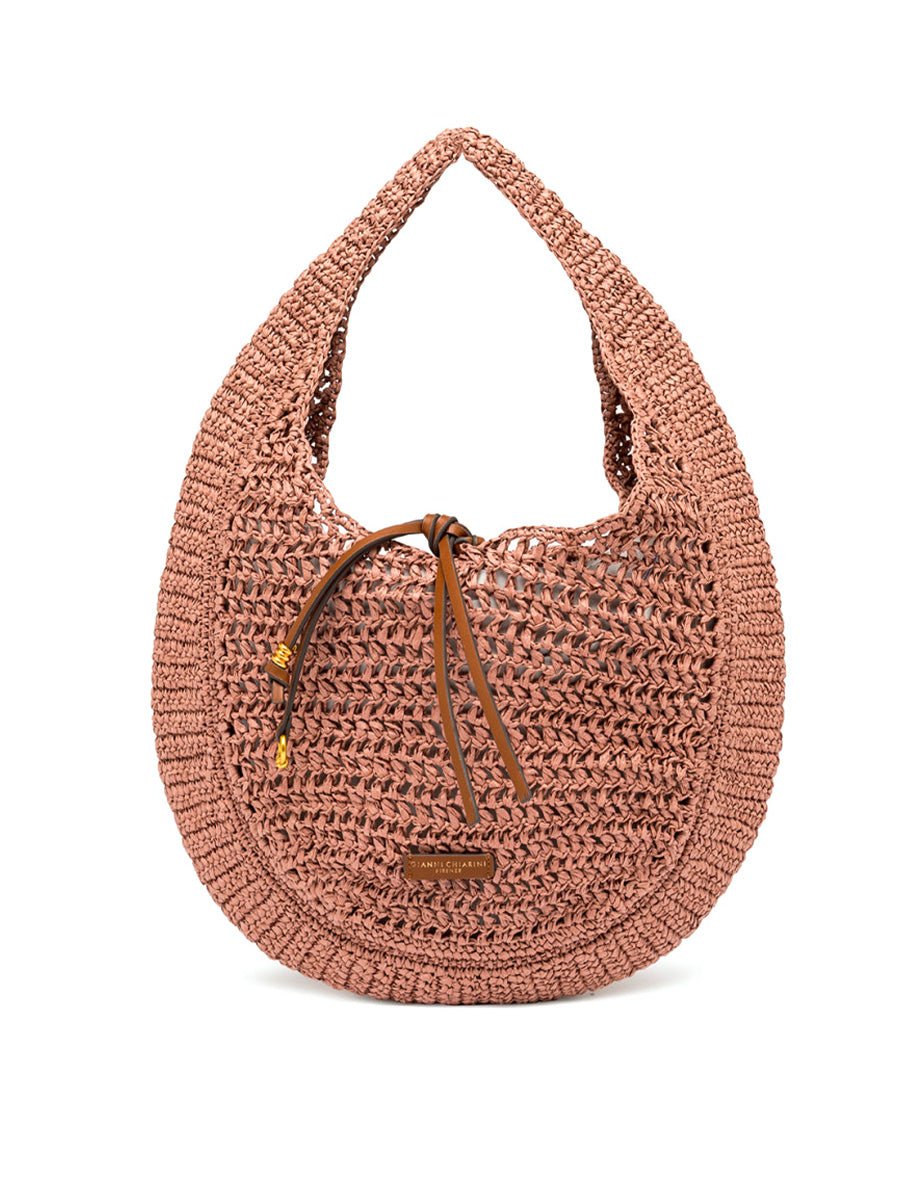 borsa nefeli crochet blush - gianni chiarini - shopper