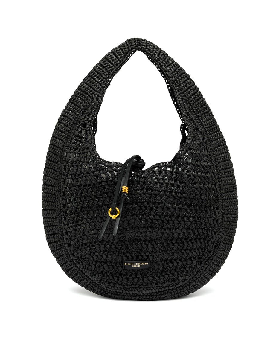 borsa nefeli crochet nero - gianni chiarini - shopper