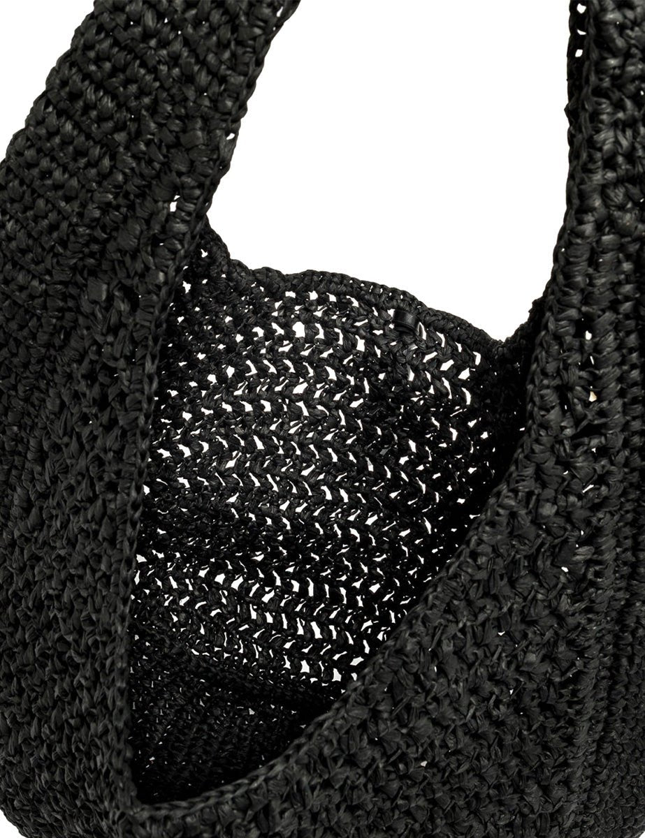 borsa nefeli crochet nero - gianni chiarini - shopper