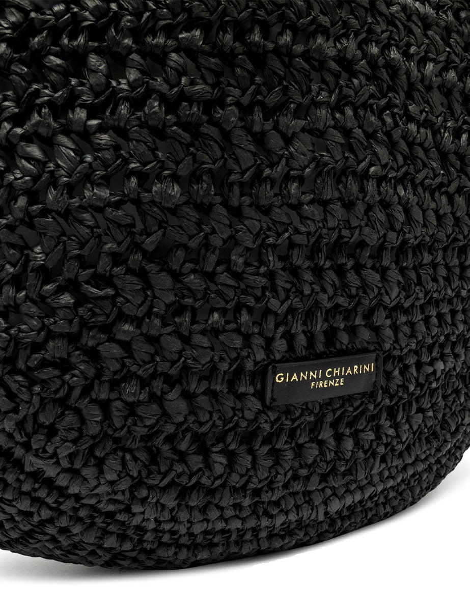 borsa nefeli crochet nero - gianni chiarini - shopper