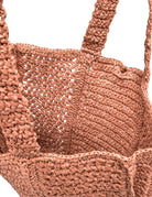 borsa nefeli crochet square blush - gianni chiarini - shopper