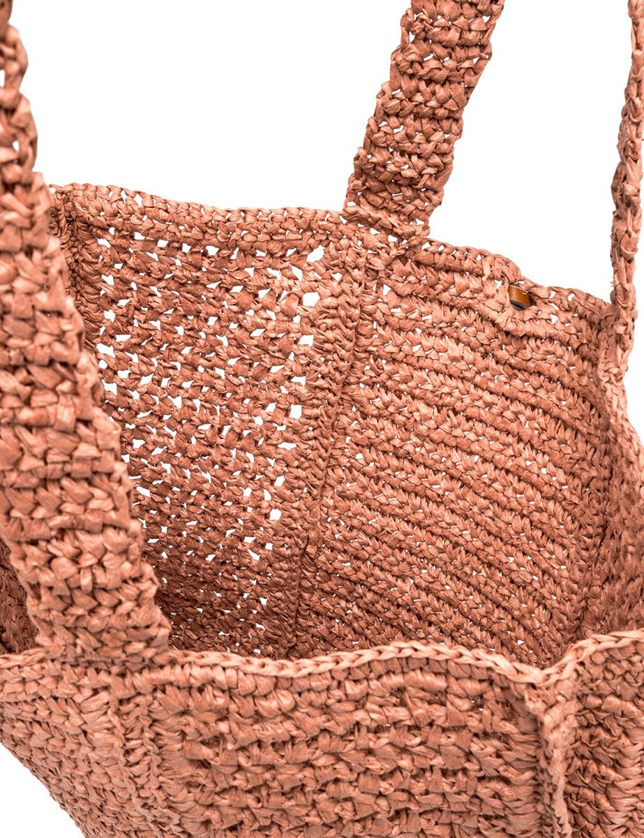 borsa nefeli crochet square blush - gianni chiarini - shopper
