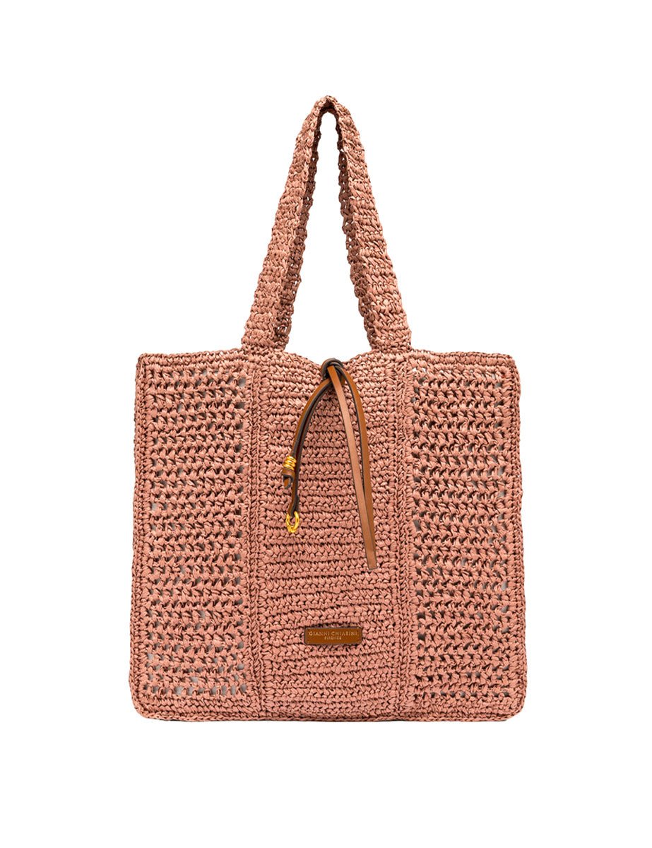 borsa nefeli crochet square blush - gianni chiarini - shopper