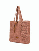 borsa nefeli crochet square blush - gianni chiarini - shopper