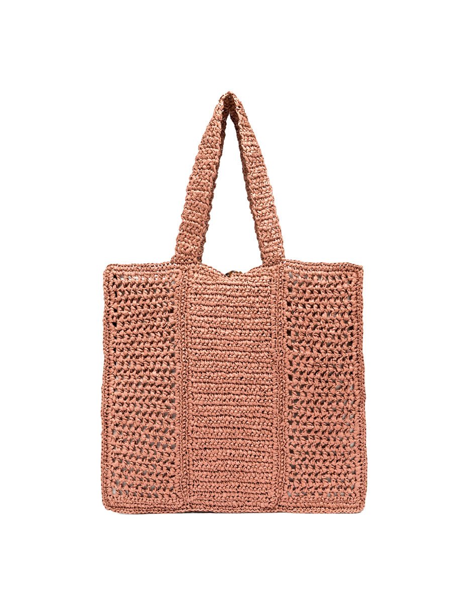 borsa nefeli crochet square blush - gianni chiarini - shopper