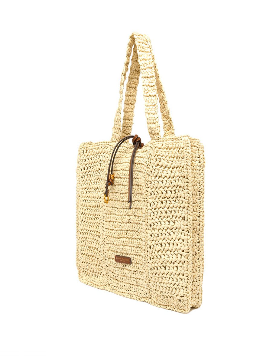 borsa nefeli crochet square corda - gianni chiarini - shopper