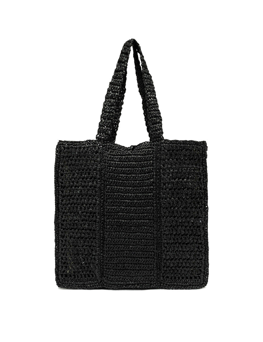 borsa nefeli crochet square nero - gianni chiarini - shopper