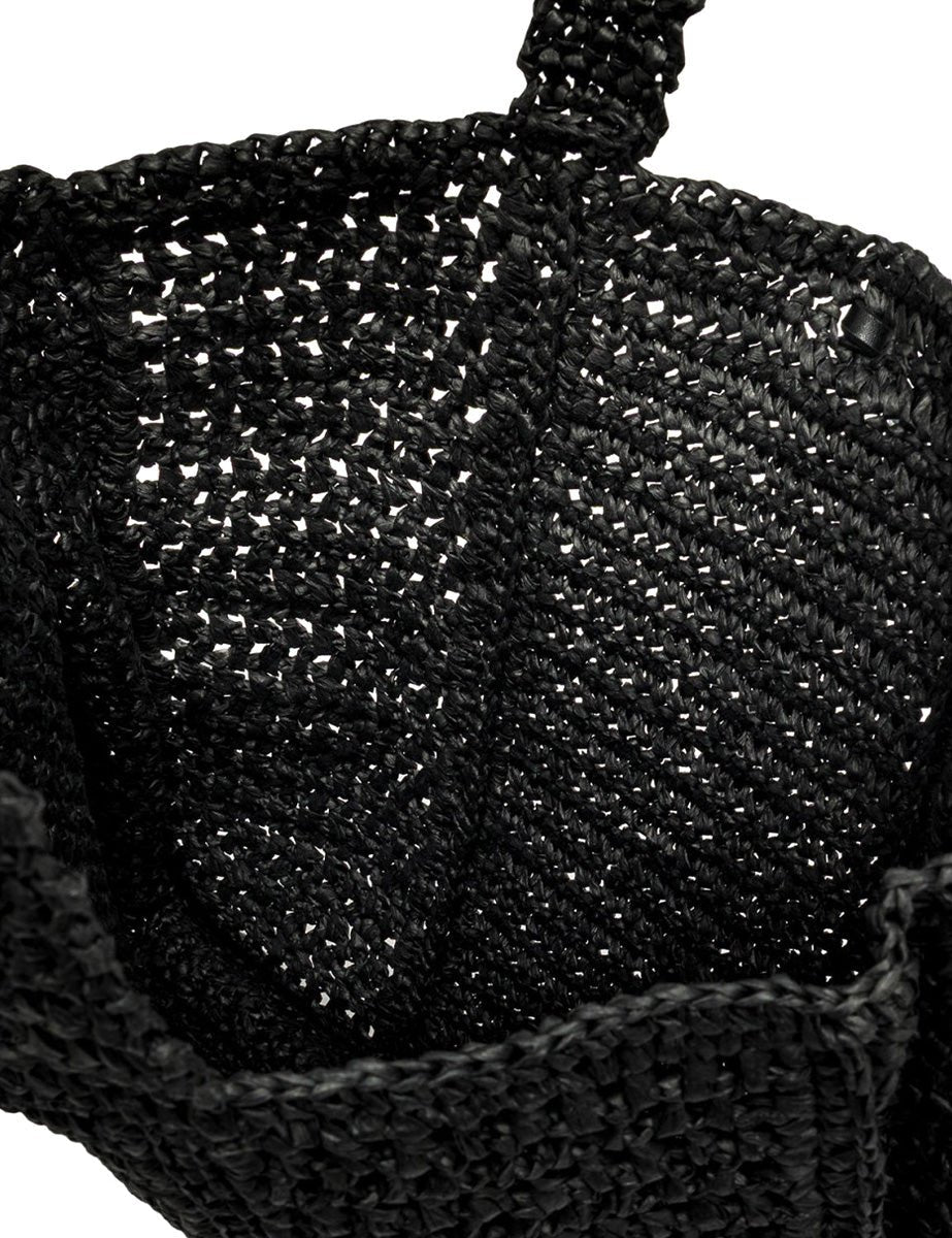 borsa nefeli crochet square nero - gianni chiarini - shopper