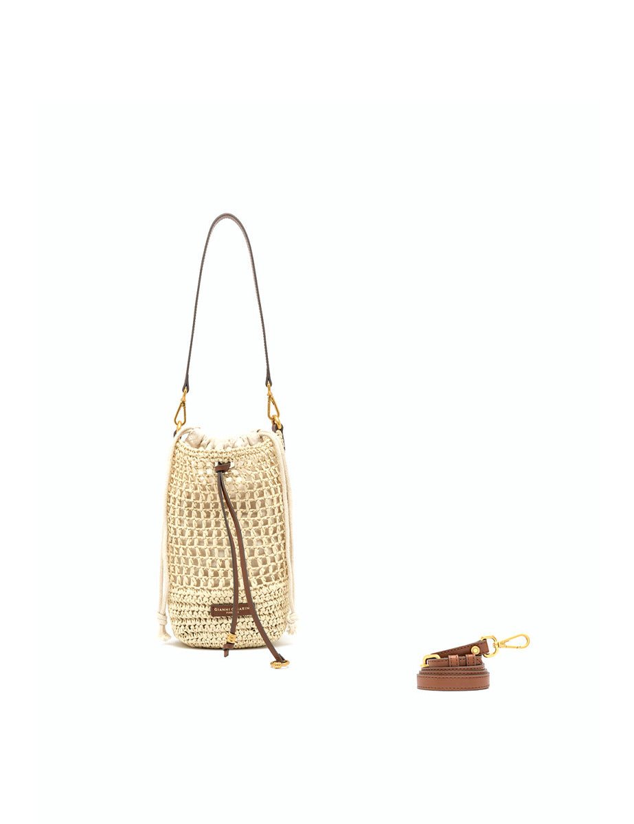 borsa nefeli secchiello crochet corda - gianni chiarini - clutch