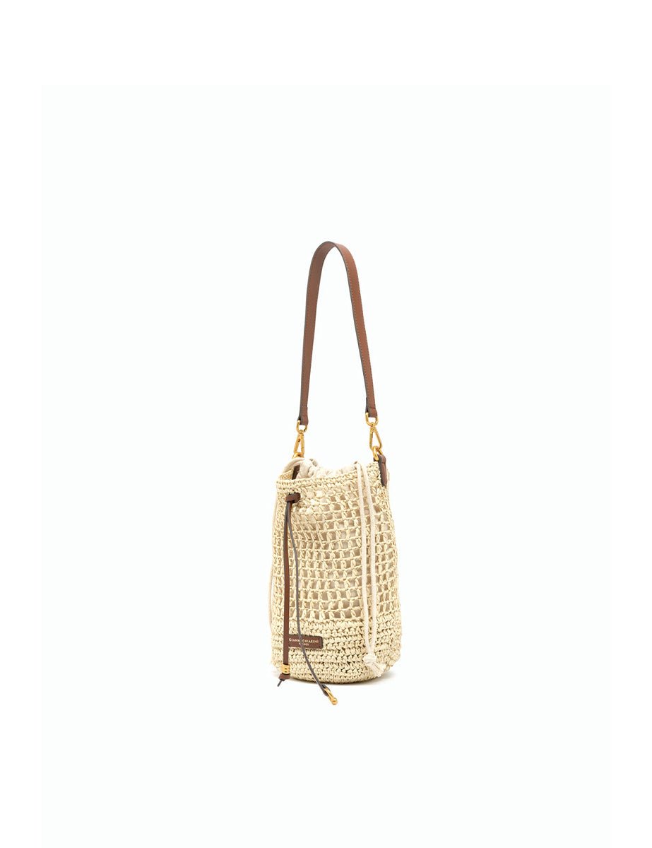 borsa nefeli secchiello crochet corda - gianni chiarini - clutch
