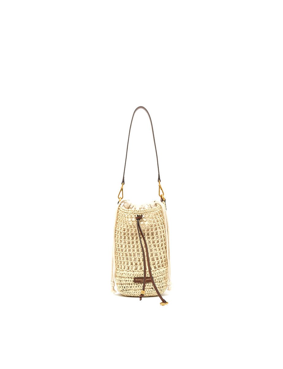 borsa nefeli secchiello crochet corda - gianni chiarini - clutch