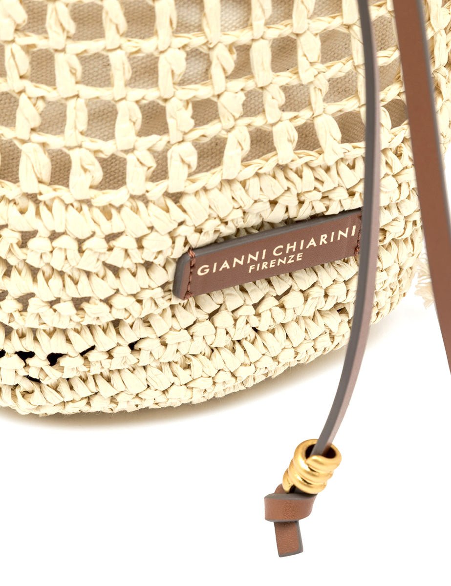 borsa nefeli secchiello crochet corda - gianni chiarini - clutch