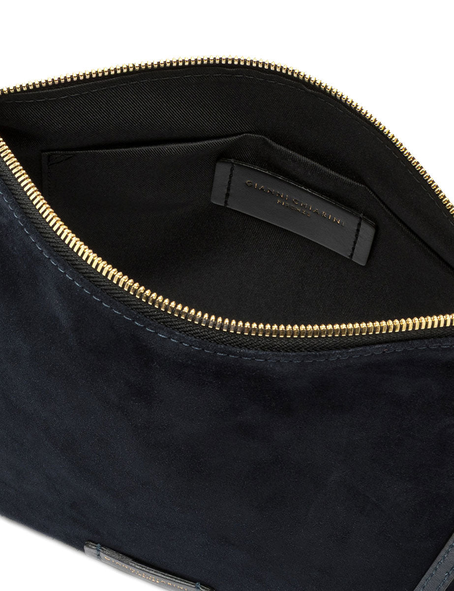 borsa nora pouch blu - gianni chiarini - clutch