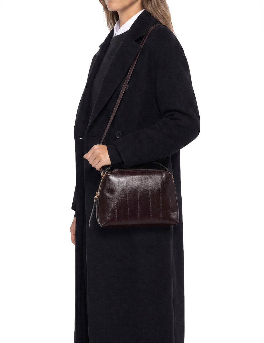 borsa pelle alifa bordeaux - gianni chiarini - clutch