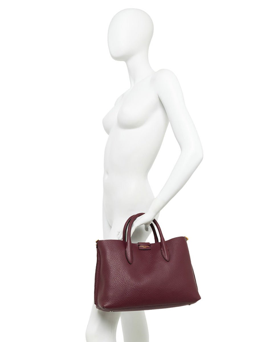 borsa pelle aretha nero castoro - gianni chiarini - shopper