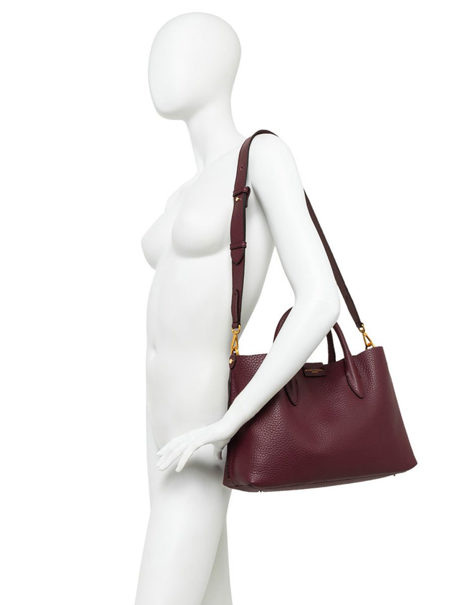 borsa pelle aretha nero castoro - gianni chiarini - shopper