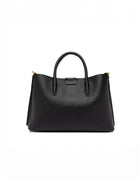borsa pelle aretha nero castoro - gianni chiarini - shopper