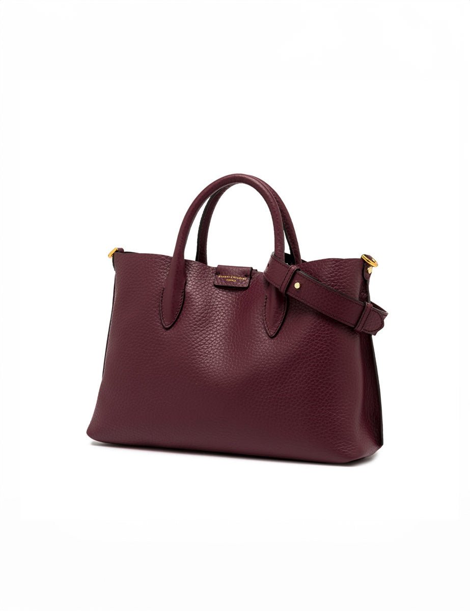 borsa pelle aretha wine berry moro - gianni chiarini - shopper