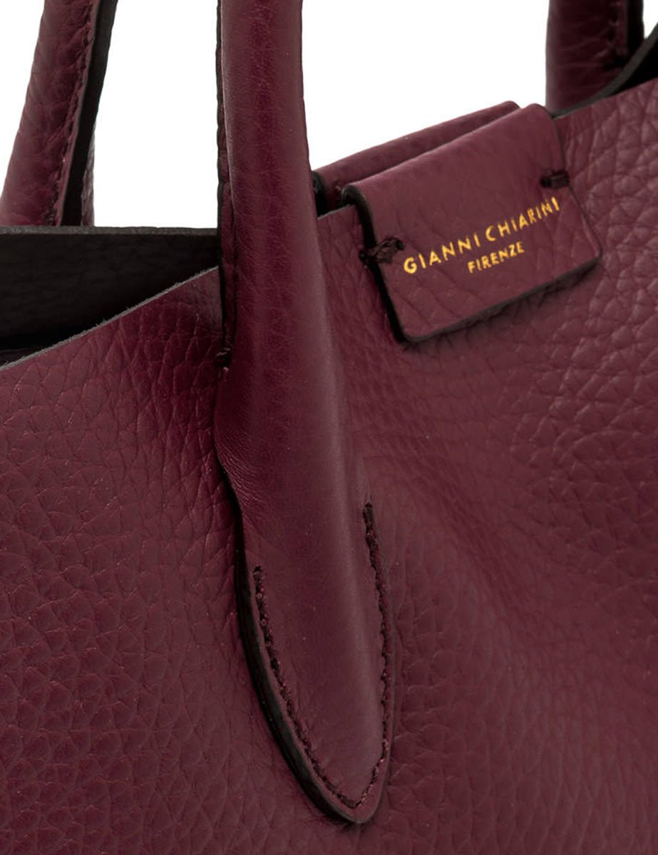 borsa pelle aretha wine berry moro - gianni chiarini - shopper