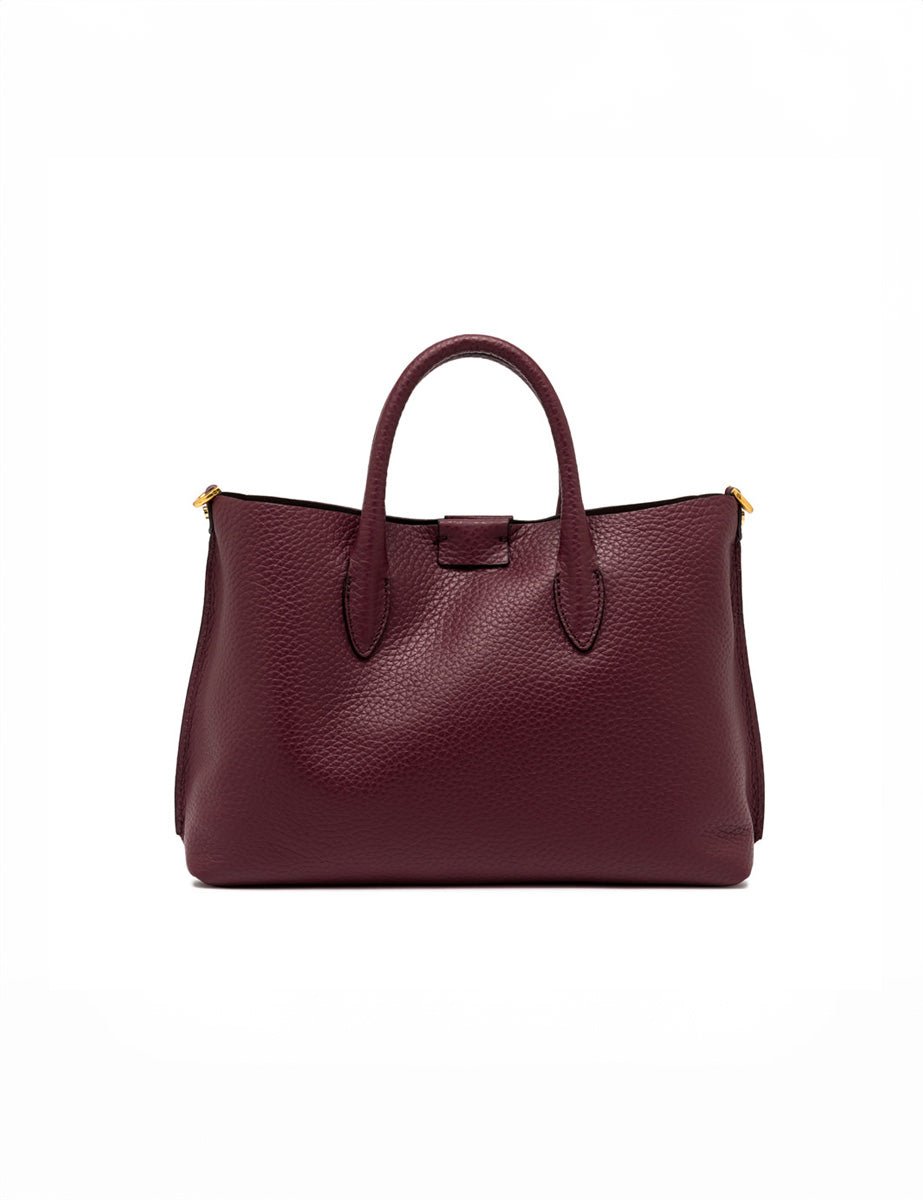 borsa pelle aretha wine berry moro - gianni chiarini - shopper