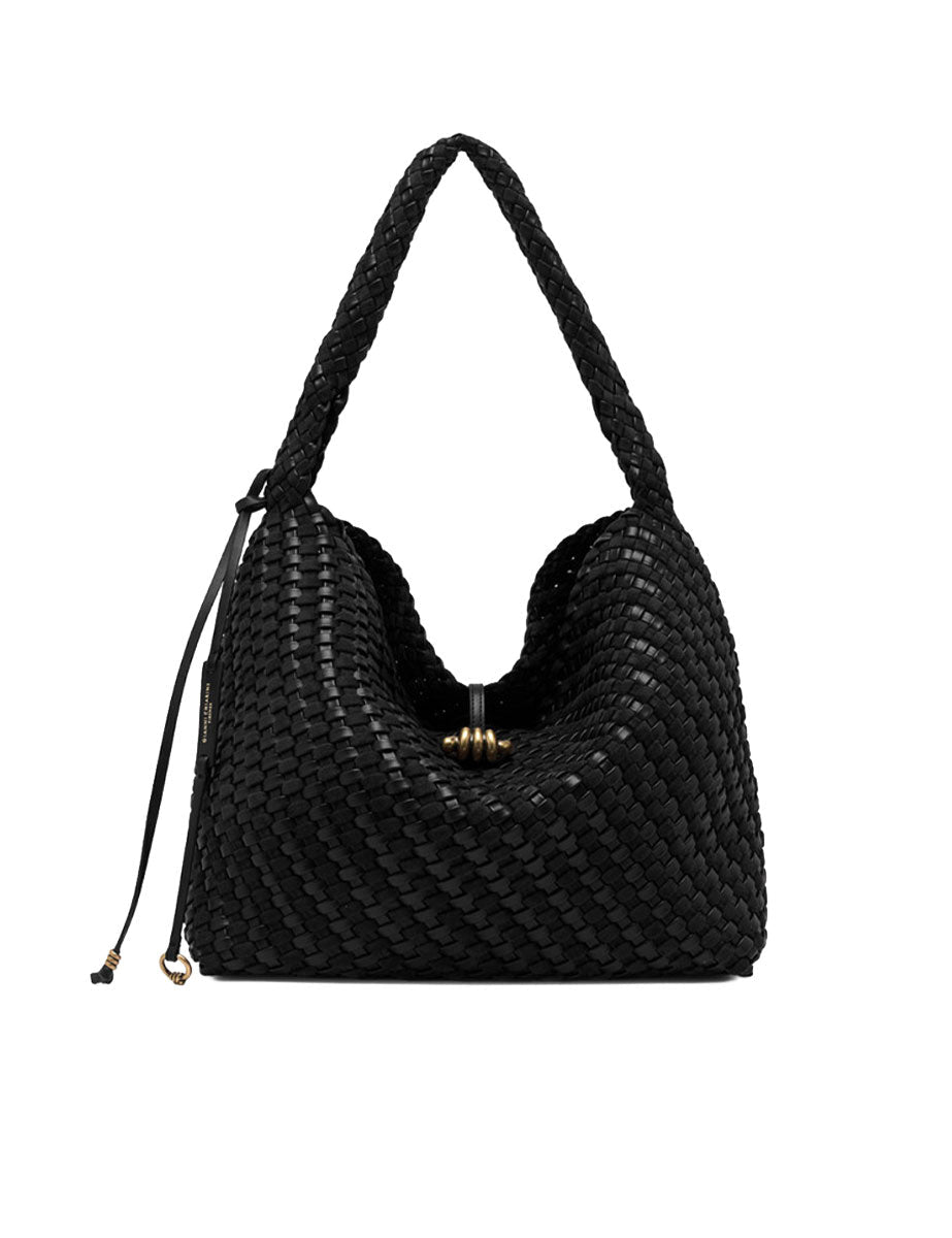 borsa pelle aurelie nero - gianni chiarini - shopper