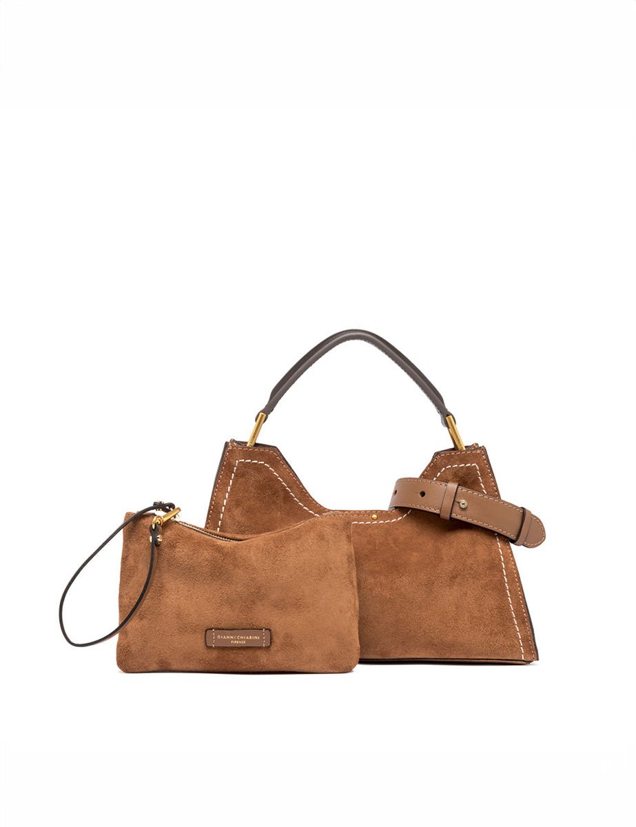 borsa pelle aurora caramel - gianni chiarini - shopper