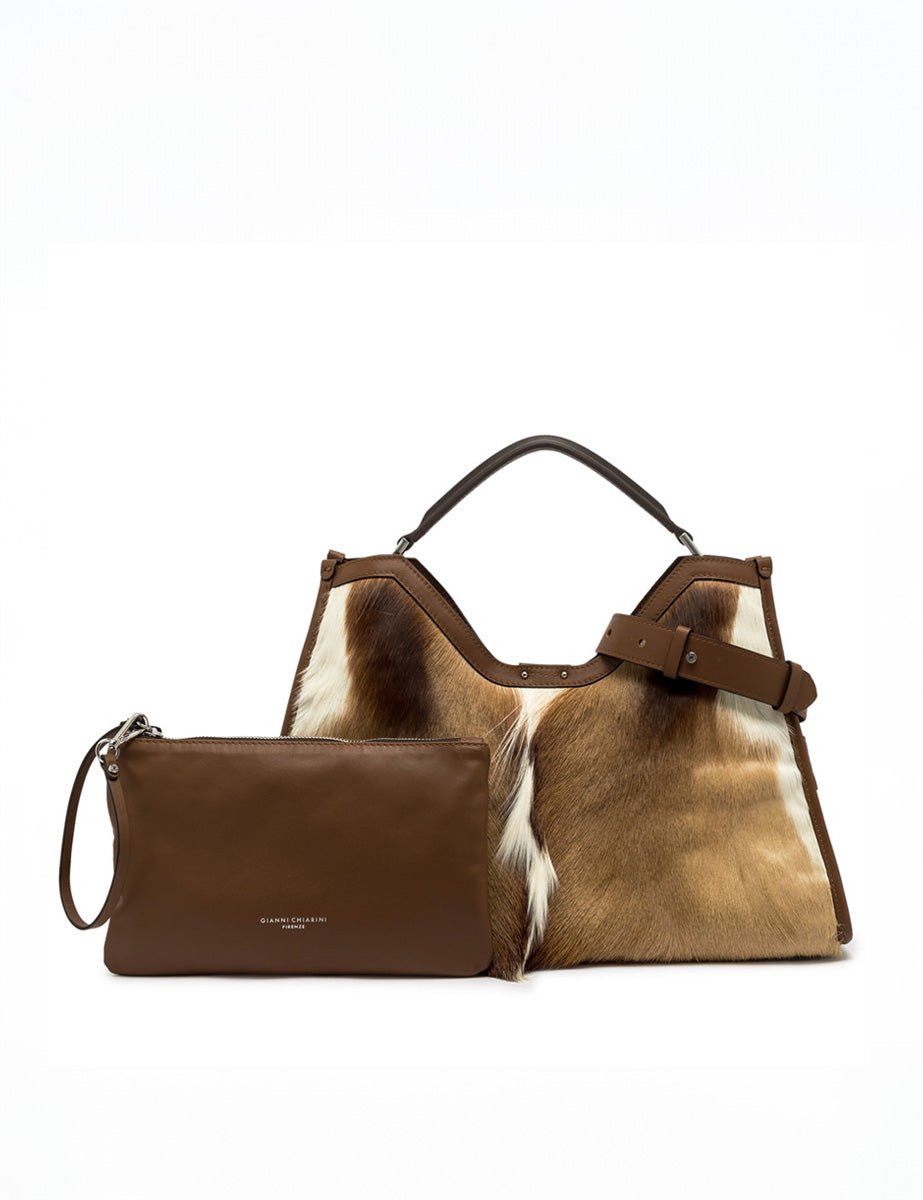 borsa pelle aurora naturale - Frida SRL