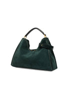 borsa pelle aurora verde - gianni chiarini - shopper