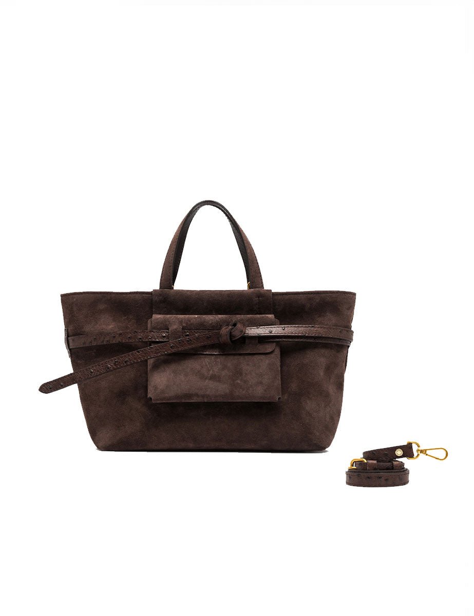 borsa pelle belty marrone scuro - gianni chiarini - shopper