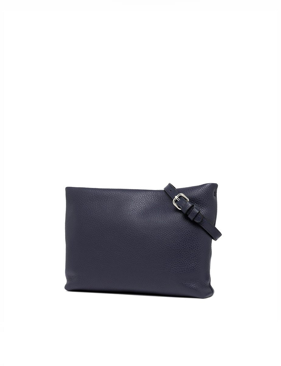 borsa pelle brenda navy - gianni chiarini - clutch