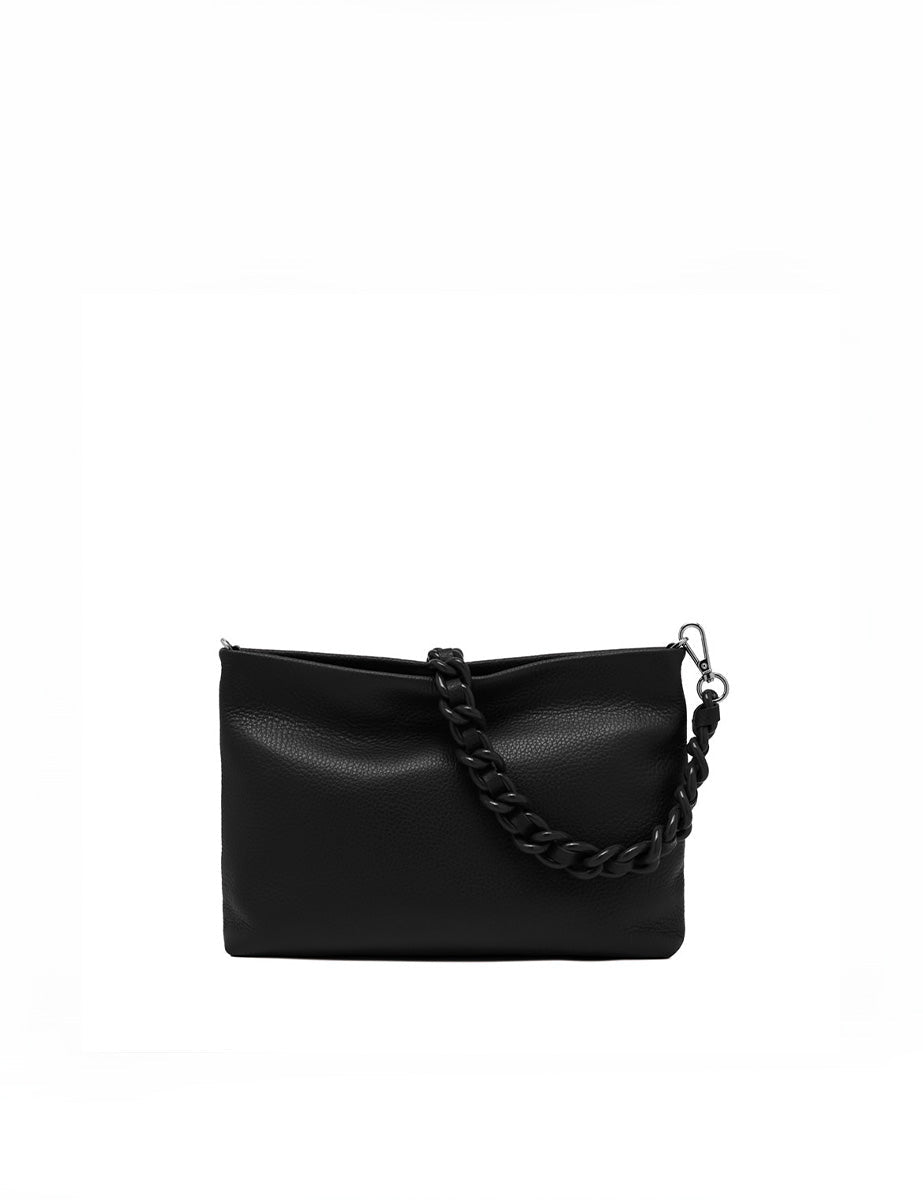 borsa pelle brenda nero - gianni chiarini - clutch