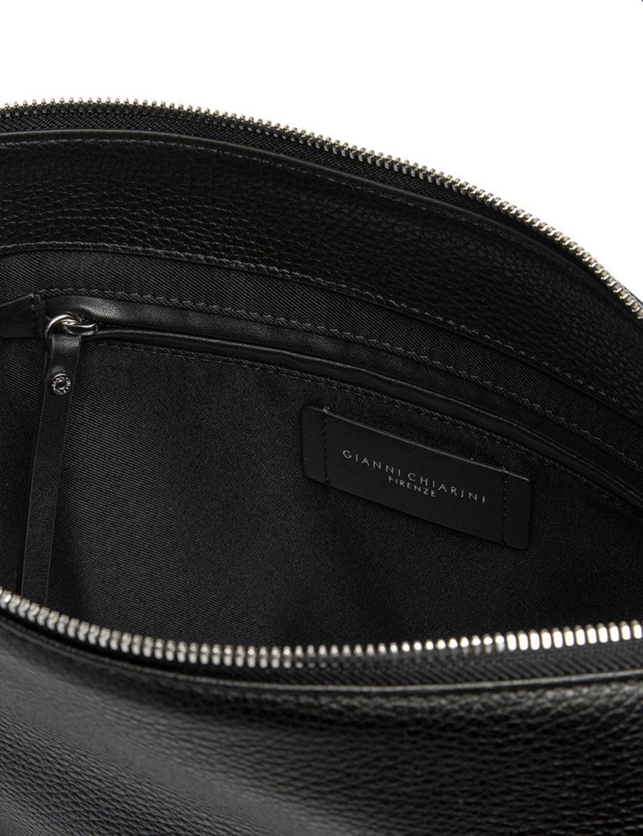 borsa pelle brina nero - Frida SRL