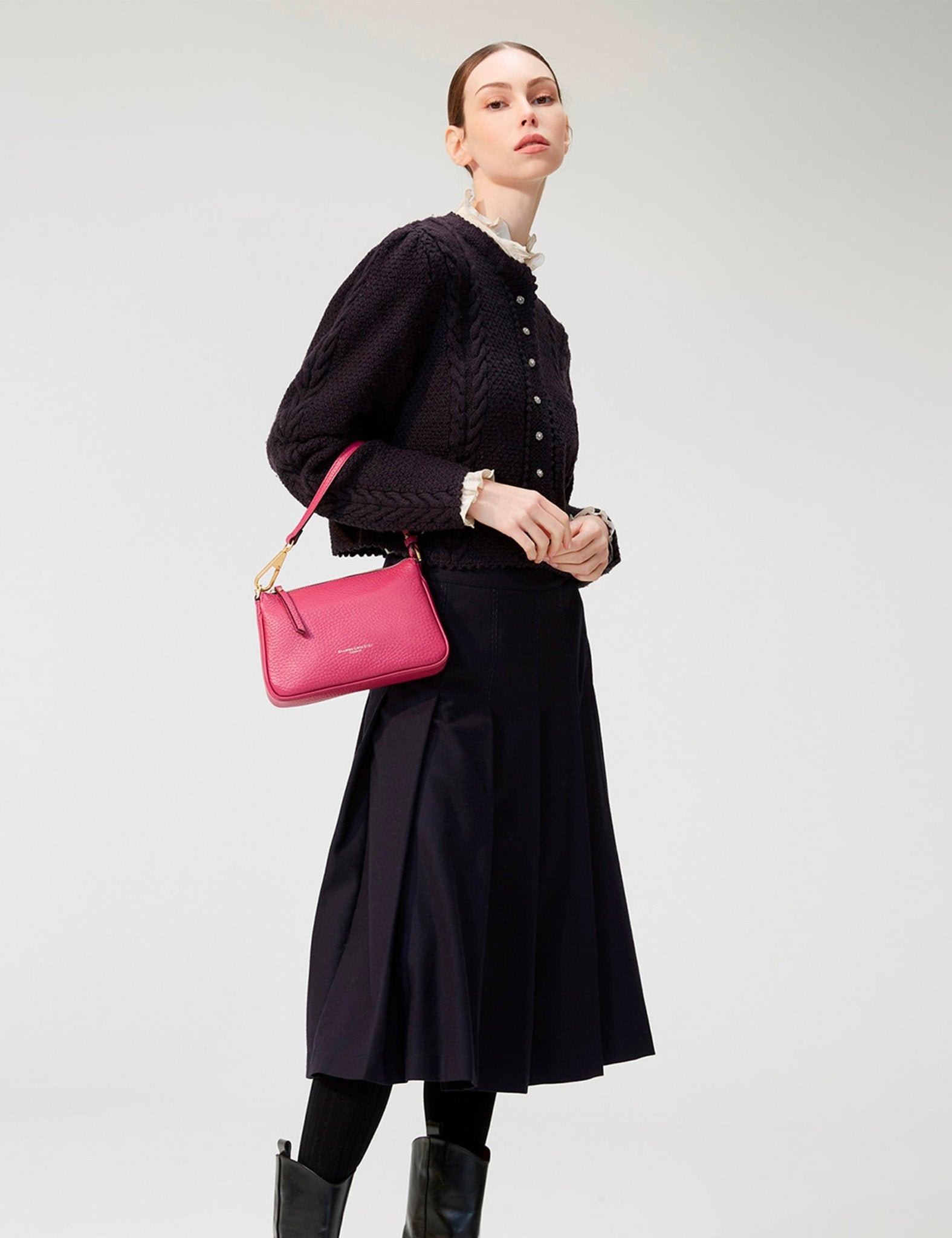 borsa pelle brook nero - Frida SRL