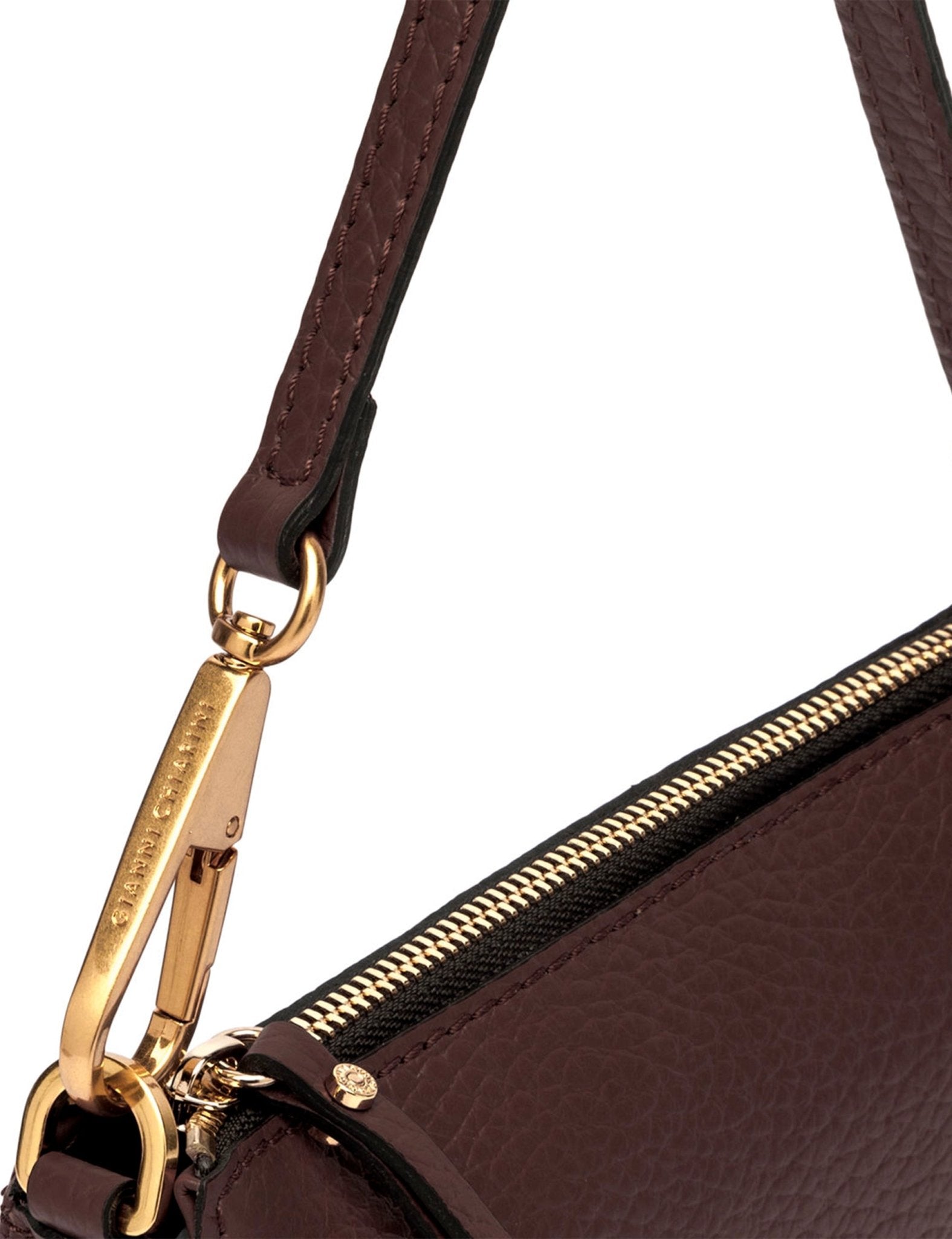 borsa pelle brooke marrone - gianni chiarini - clutch
