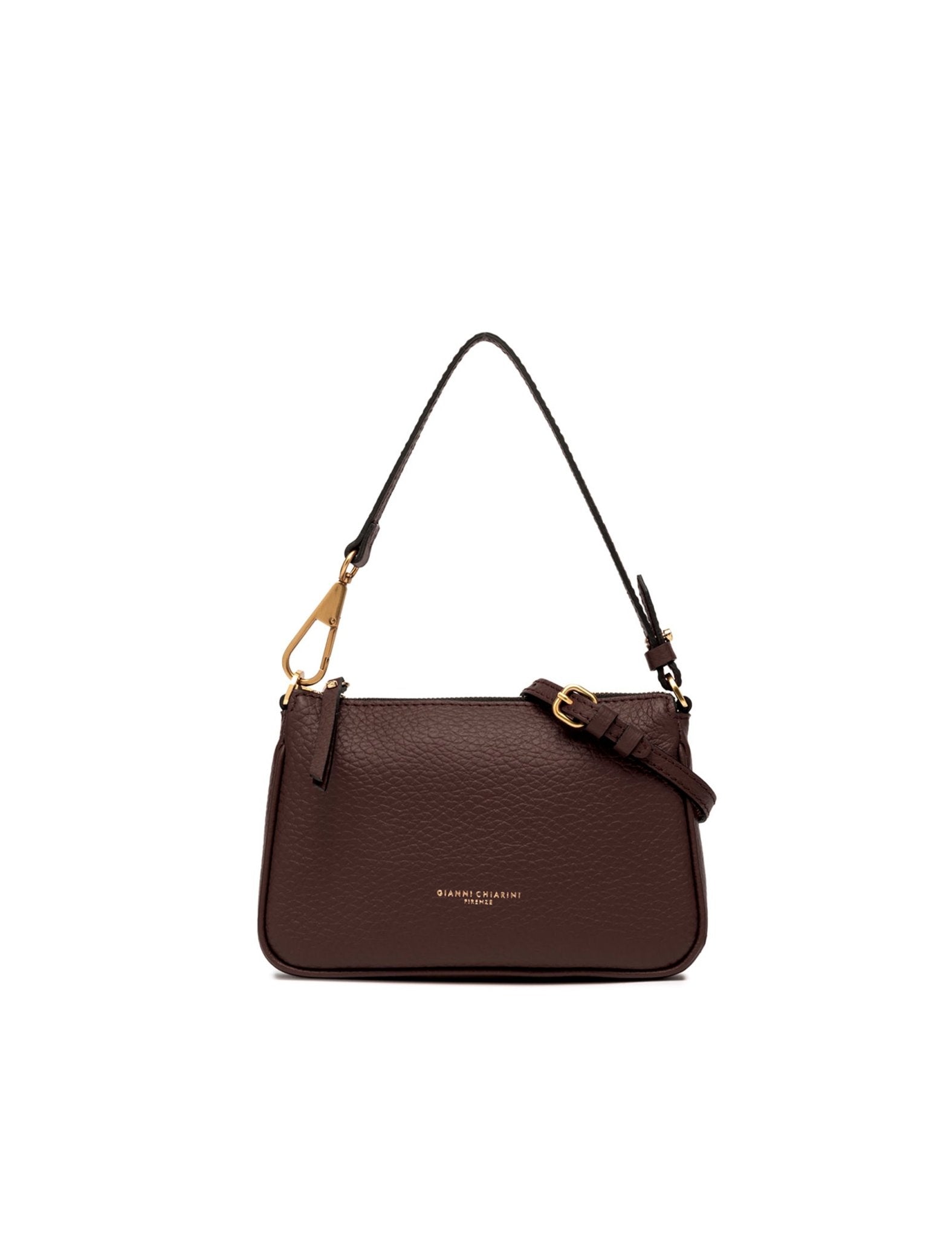 borsa pelle brooke marrone - gianni chiarini - clutch