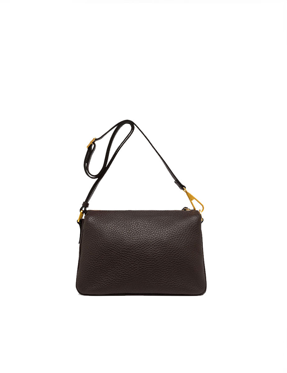 borsa pelle brooke marrone espresso - gianni chiarini - clutch