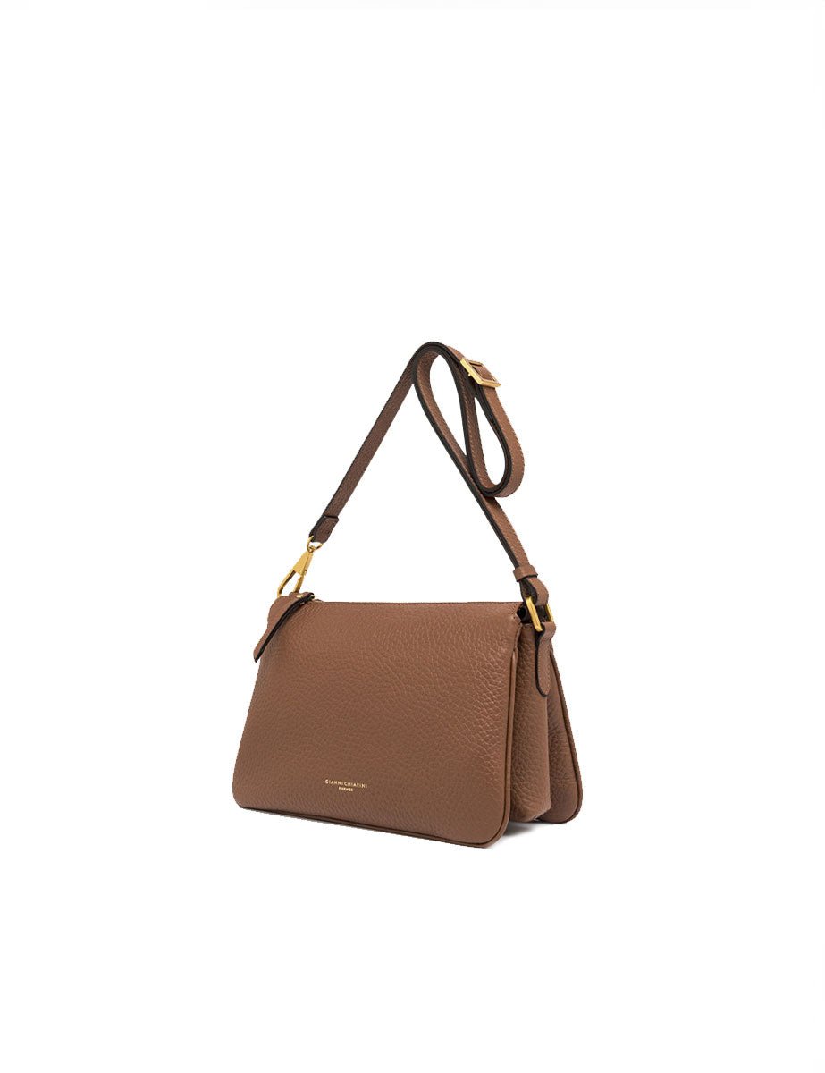 borsa pelle brooke marrone noce - gianni chiarini - clutch