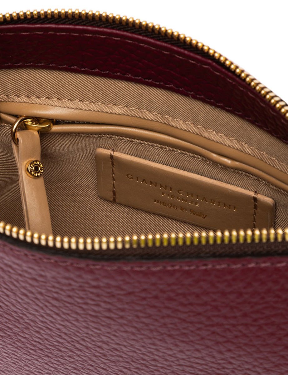 borsa pelle brooke wine berry - gianni chiarini - clutch