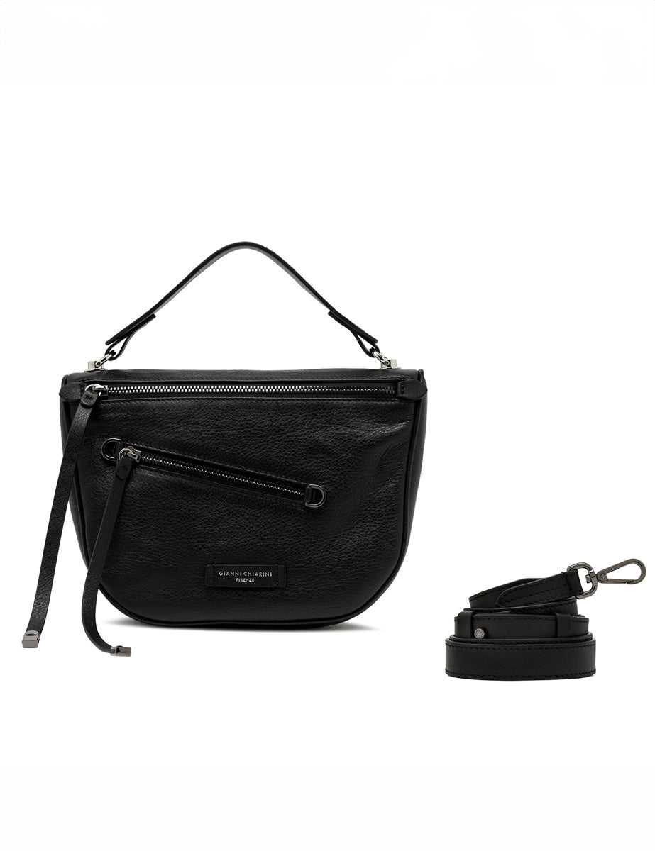 borsa pelle cindy nero - gianni chiarini - clutch