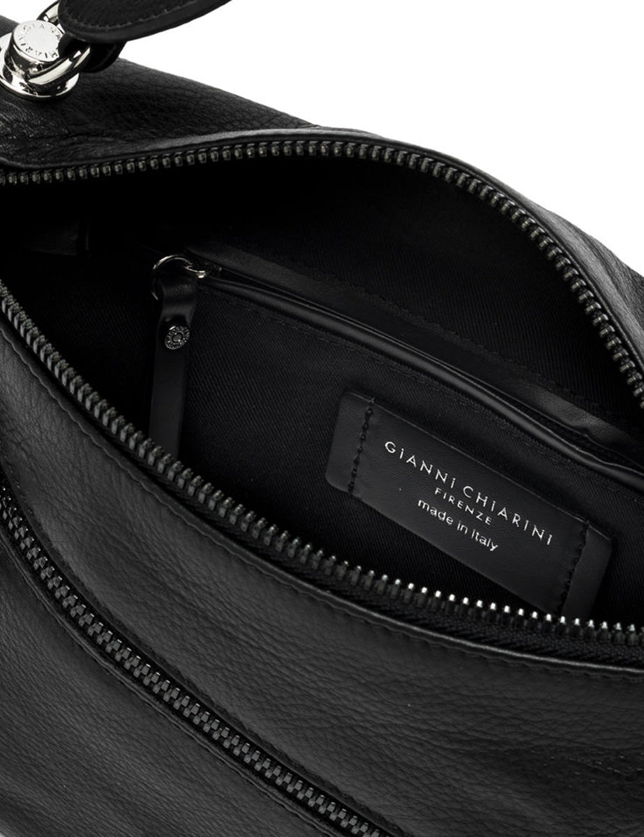 borsa pelle cindy nero - gianni chiarini - clutch