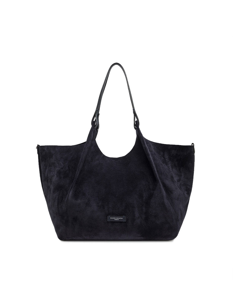 borsa pelle dua blu - gianni chiarini - shopper