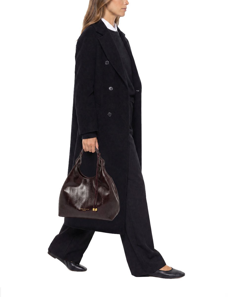 borsa pelle dua bordeaux - gianni chiarini - shopper
